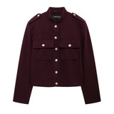Women's Soft Tweed Bomber Jacket